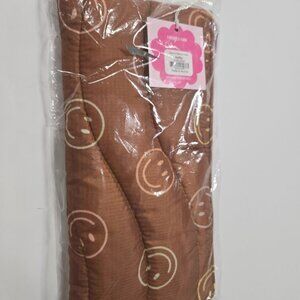 Talking Out Of Turn Puffy All The Things Makeup Bag-NEW Happy Face